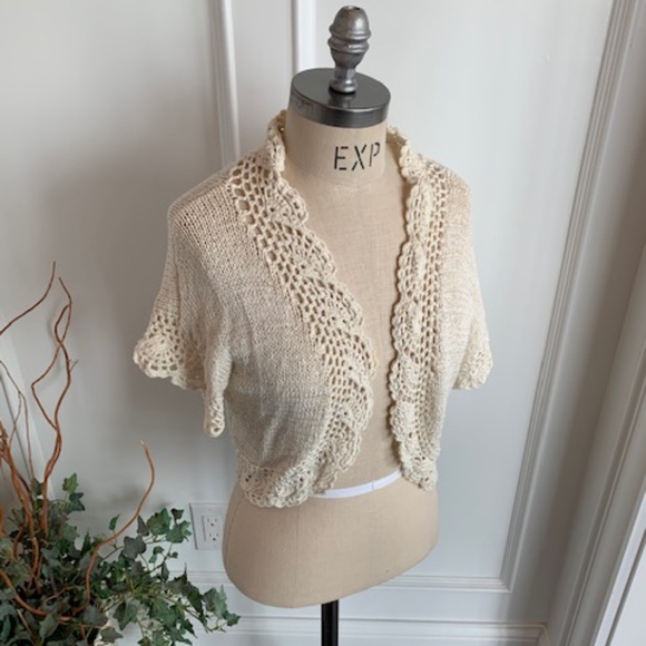 Willi Smith Sweaters - Willi Smith Crotchet Derail S/S Shrug